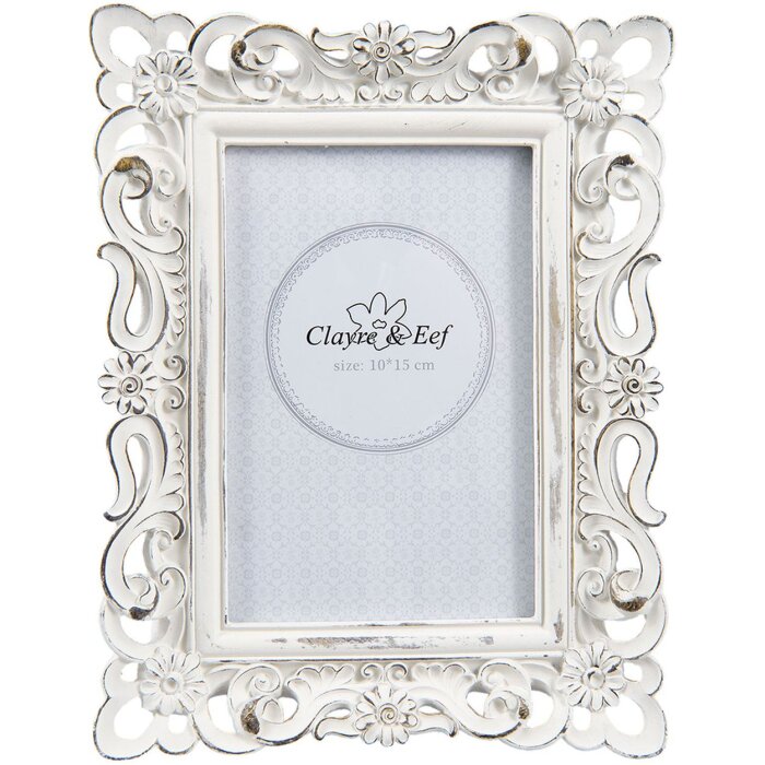 Fotorámik Clayre & Eef 2F0499 - 17x2x22 cm - 10x15 cm biely