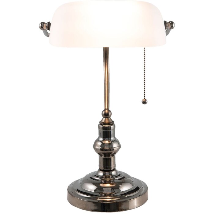 Stolná lampa biela Clayre & Eef 5LL-5100W - 27x23x42 cm E27 - Max. 1x 60Watt biela