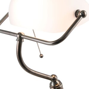Stolná lampa biela Clayre & Eef 5LL-5100W - 27x23x42 cm E27 - Max. 1x 60Watt biela