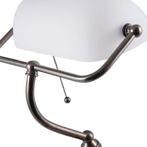 Stolná lampa biela Clayre & Eef 5LL-5100W - 27x23x42 cm E27 - Max. 1x 60Watt biela