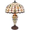Stolná lampa Tiffany Clayre & Eef 5LL-5182 - Ø 40x60 cm E27- Max.2x60 W - E14 - Max.1x15W multi