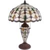 Stolná lampa Tiffany Clayre & Eef 5LL-5182 - Ø 40x60 cm E27- Max.2x60 W - E14 - Max.1x15W multi
