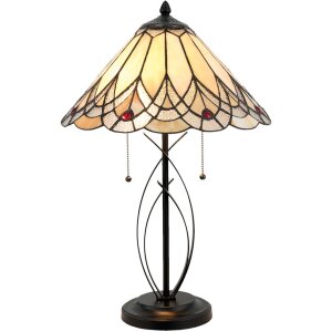 Stolná lampa Tiffany Clayre & Eef 5LL-5186 - Ø 40x60 cm - E27 - Max. 2x60 W multi