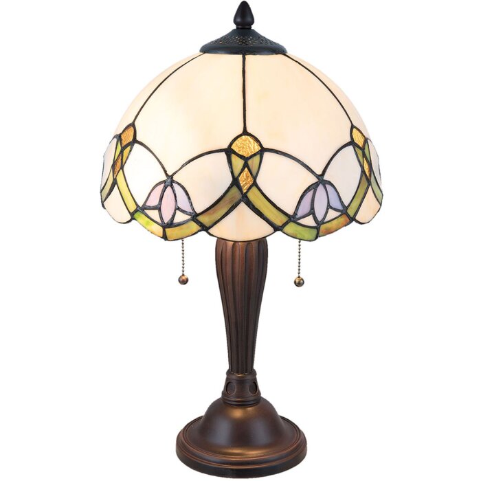 Stolná lampa Tiffany Clayre & Eef 5LL-5918 - Ø 30x50 cm - E27-max 2x40W multi