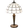 Stolná lampa Tiffany Clayre & Eef 5LL-5936 - Ø 25x43 cm - E27-max 1x40W biela