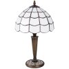 Stolná lampa Tiffany Clayre & Eef 5LL-5936 - Ø 25x43 cm - E27-max 1x40W biela
