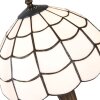 Stolná lampa Tiffany Clayre & Eef 5LL-5936 - Ø 25x43 cm - E27-max 1x40W biela