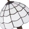 Stolná lampa Tiffany Clayre & Eef 5LL-5936 - Ø 25x43 cm - E27-max 1x40W biela