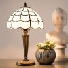 Stolná lampa Tiffany Clayre & Eef 5LL-5936 - Ø 25x43 cm - E27-max 1x40W biela
