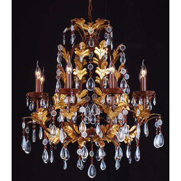 Luster Clayre & Eef 5LL-CR12 - 90-150 x Ø 75 cm 8x E14-40w multi