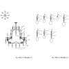 Luster Clayre & Eef 5LL-CR12 - 90-150 x Ø 75 cm 8x E14-40w multi
