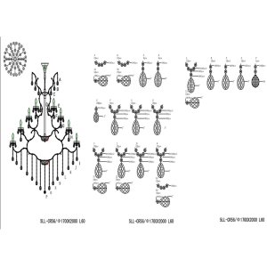 Luster Clayre & Eef 5LL-CR56 - 200-270 x Ø170...