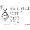 Luster Clayre & Eef 5LL-CR56 - 200-270 x Ø170 cm 60xE14 transparentný