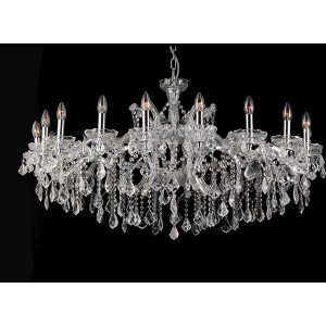 Luster Clayre & Eef 5LL-CR63 - 18 svetiel 64xØ 120 cm 18x E14-40w transparentný