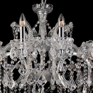 Luster Clayre & Eef 5LL-CR63 - 18 svetiel 64xØ 120 cm 18x E14-40w transparentný
