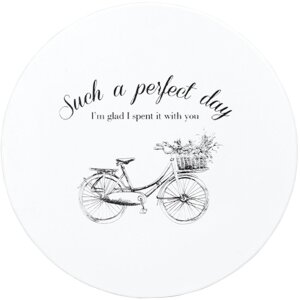 Stôl + 2x stolička Clayre & Eef 5Y0192 - Ø 60x70 - 2x Ø 40x40x92 cm biela