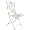 Stôl s 2 stoličkami Clayre & Eef 5Y0385 - Ø 70x77 cm - 40x52x93 cm (2) biely