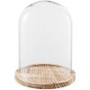 Sklenený zvon Clayre & Eef 6GL2171 - Ø 23x29 cm transparentný