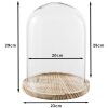 Sklenený zvon Clayre & Eef 6GL2171 - Ø 23x29 cm transparentný