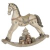 Hojdací kôň Clayre & Eef 6PR0037 - 30x8x27 cm biely