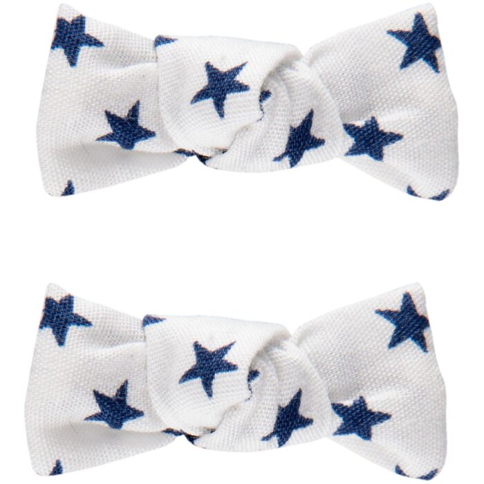 Spona do vlasov (2) Kind Bowi blue stars Clayre & Eef JZCHC0010 - biela