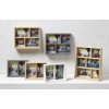 Galerijný rám Rustic 4 fotografie 10x10 cm a 10x15 cm prírodný