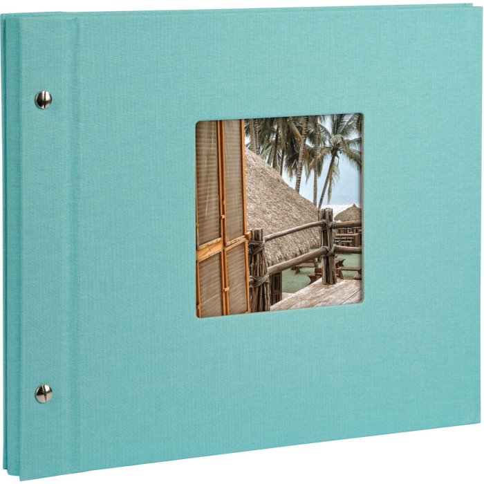 Goldbuch skrutkovací album Bella Vista aqua 30x25 cm 40 bielych strán