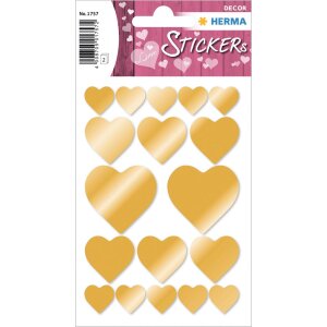 Herma DECOR nálepky srdcia zlaté