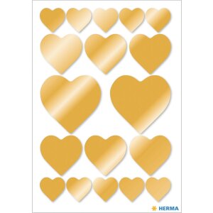 Herma DECOR nálepky srdcia zlaté