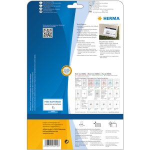 Štítky Herma SPECIAL, odnímateľné, A4, 199,6 x 143,5 mm, biele, z acetátového hodvábu, s možnosťou tlače