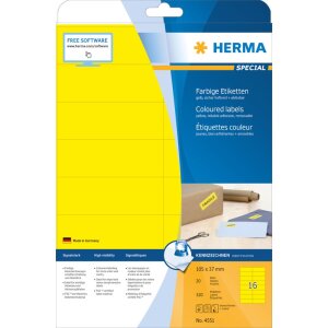 Farebné etikety Herma SPECIAL A4, 105 x 37 mm,...