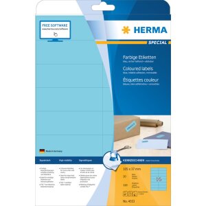 Farebné etikety Herma SPECIAL A4, 105 x 37 mm,...