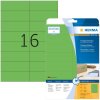 Farebné etikety Herma SPECIAL A4, 105 x 37 mm, zelený snímateľný matný papier