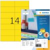 Farebné štítky Herma SPECIAL, A4, 105 x 42,3 mm, žlté, permanentné lepidlo