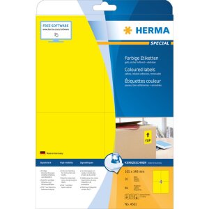 Farebné etikety Herma SPECIAL, A4, 105 x 148 mm,...