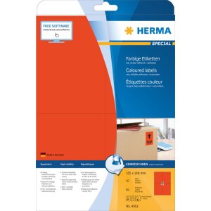 Farebné etikety Herma SPECIAL, A4, 105 x 148 mm,...