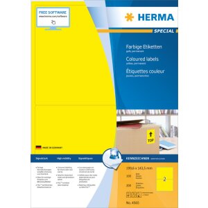 Farebné etikety Herma SPECIAL, A4, 199,6 x 143,5...