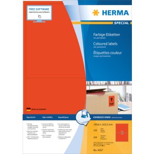 Farebné štítky Herma SPECIAL, A4,...