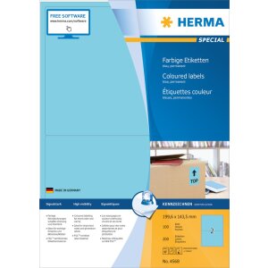 Farebné etikety Herma SPECIAL, A4, 199,6 x 143,5...
