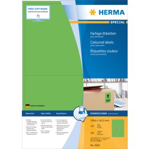 Farebné etikety Herma SPECIAL, A4, 199,6 x 143,5...