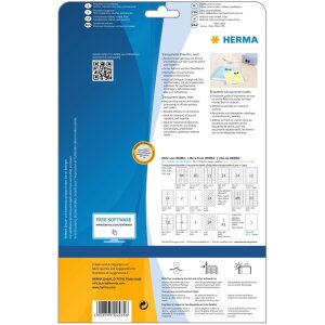 HERMA SPECIAL Priehľadné fóliové etikety matné A4 odolné voči poveternostným vplyvom