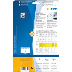 Fóliové etikety Herma odolné voči poveternostným vplyvom, A4, 24 x 24 mm, biele, extrémne silná priľnavosť