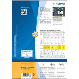 Herma SPECIAL Vonkajšie fóliové etikety odolné voči poveternostným vplyvom, A4, 210 x 297 mm, biele, extrémne silná priľnavosť, roztiahnuteľné