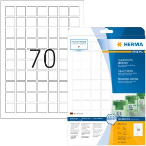 Herma SPECIAL Odnímateľné etikety A4, 24 x...