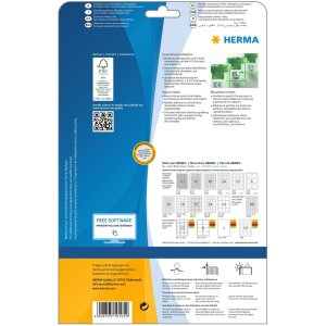 Herma SPECIAL Odnímateľné etikety A4, 24 x...