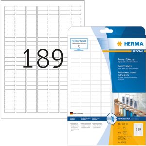 Štítky Herma SPECIAL Power A4, 25,4 x 10...