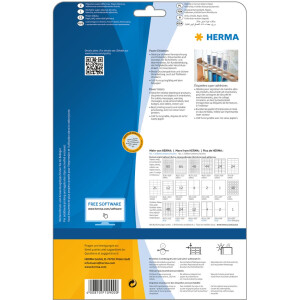 Štítky Herma SPECIAL Power A4, 25,4 x 10 mm, biele, extrémne silné lepidlo, z papiera