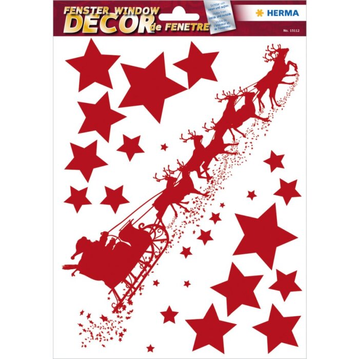 Herma DECOR okenný obraz jazda na saniach