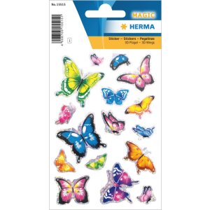 Nálepky motýľov Herma MAGIC s 3D efektom...