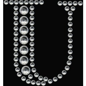 Herma FASHIONLine Crystal Nálepka "U"; "Herma Crystal Nálepka